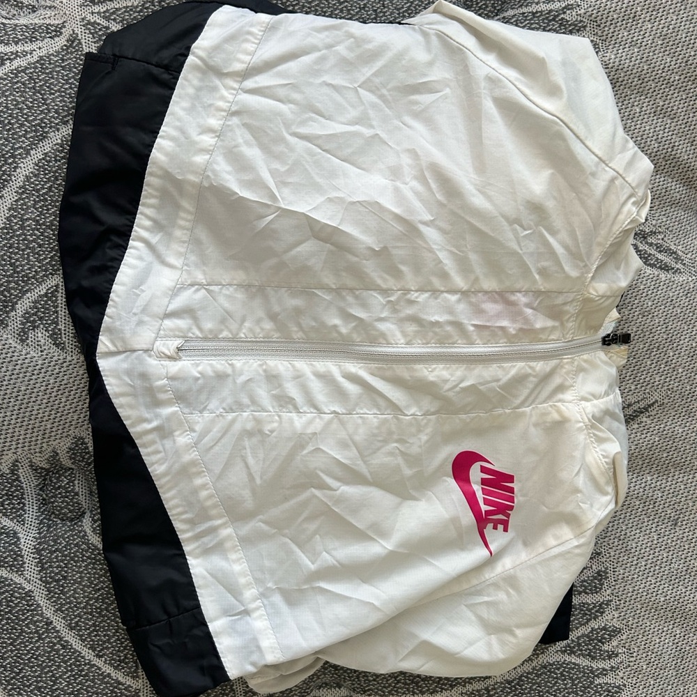 Nike Black and White Jacket with Red Tag